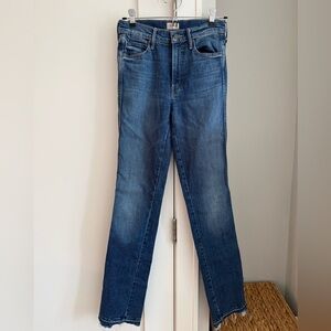 MOTHER The Rascal Slice Undone Hem Jeans